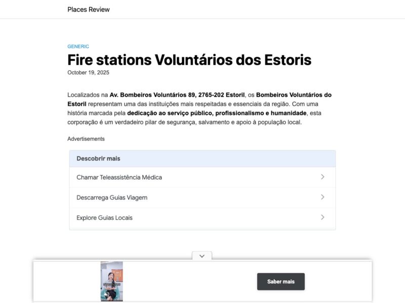 Fire stations Voluntários dos Estoris
